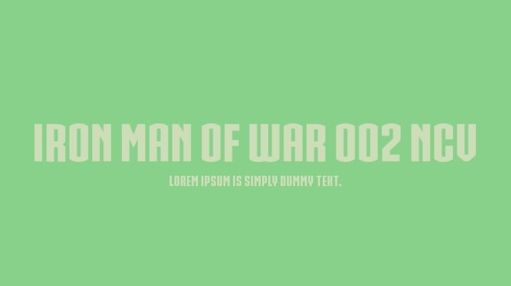 IRON MAN OF WAR 002 NCV Font
