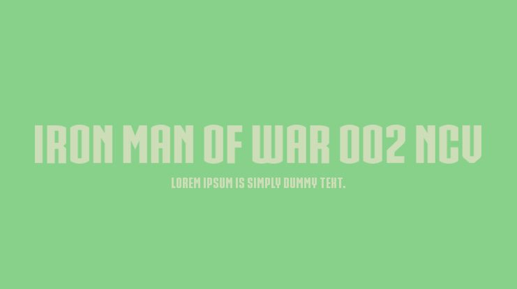IRON MAN OF WAR 002 NCV Font