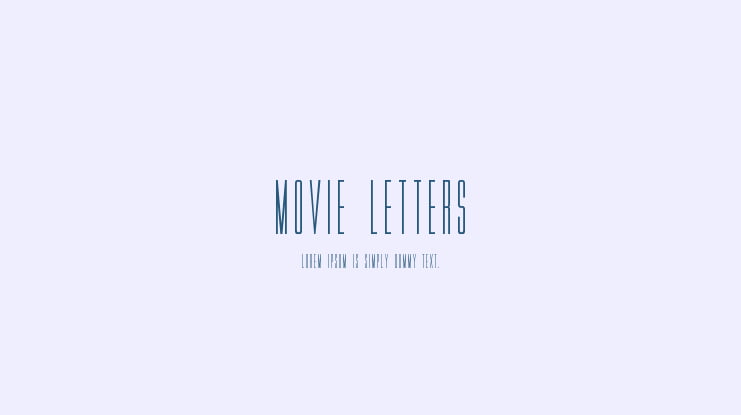 Movie Letters Font