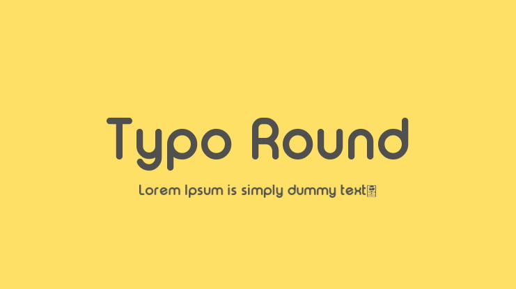 Typo Round Font Family