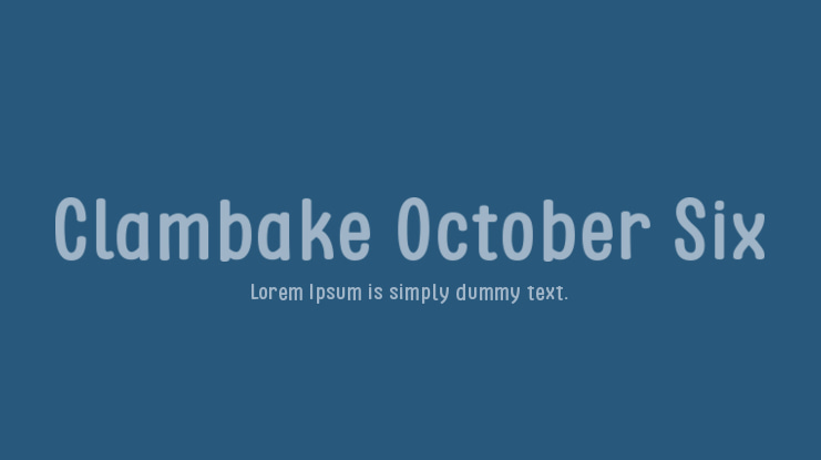 Clambake October Six Font Family