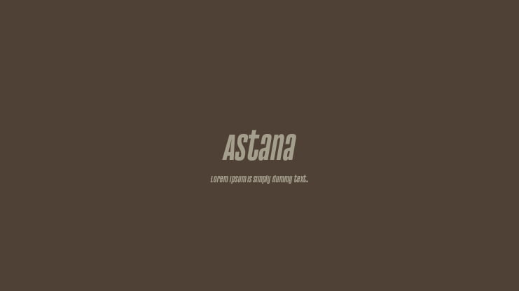 Astana Font
