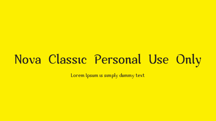 Nova-Classic-Personal-Use-Only Font