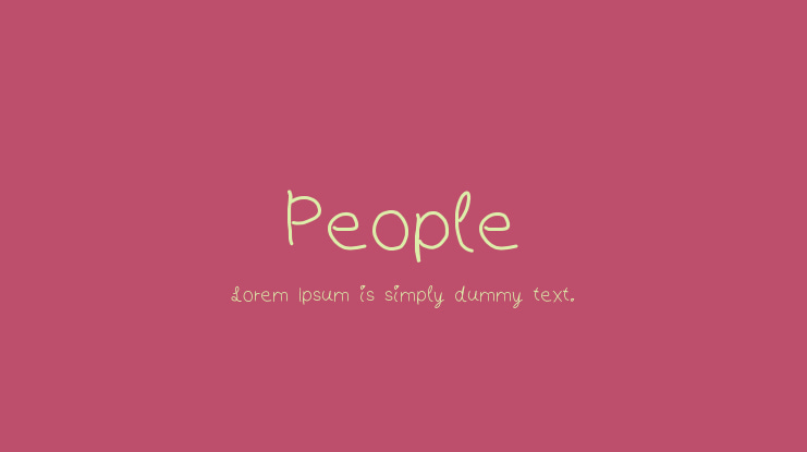 People Font