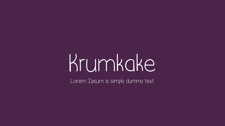 Krumkake Font Family