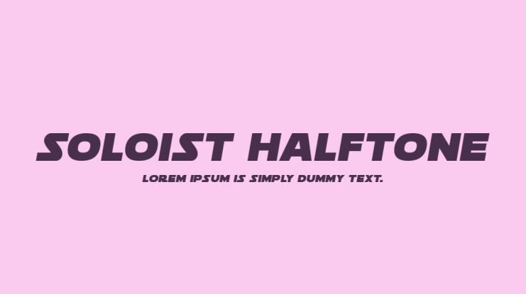 Soloist Halftone Font Family
