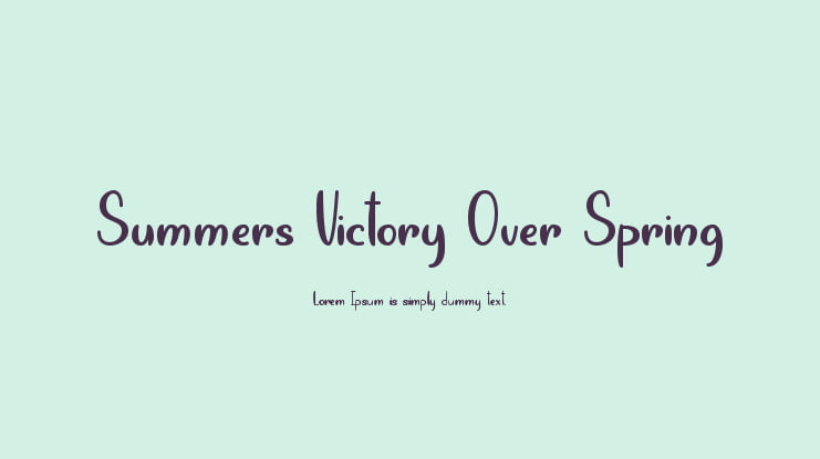 Summers Victory Over Spring Font