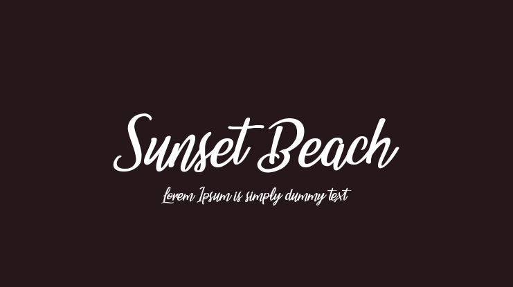 Sunset Beach Font