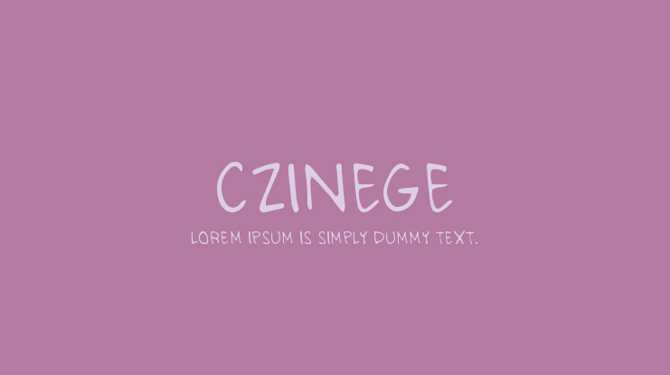 CZINEGE Font
