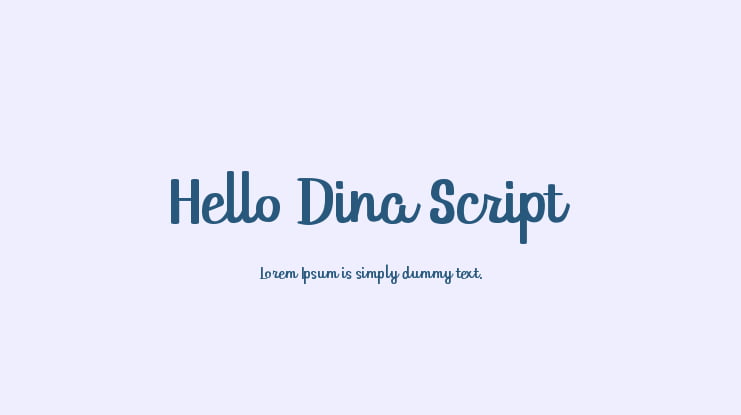 Hello Dina Script Font