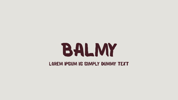 Balmy Font