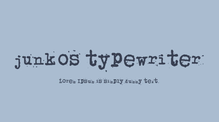 junkos typewriter Font