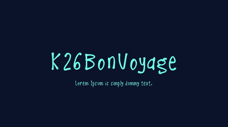 K26BonVoyage Font