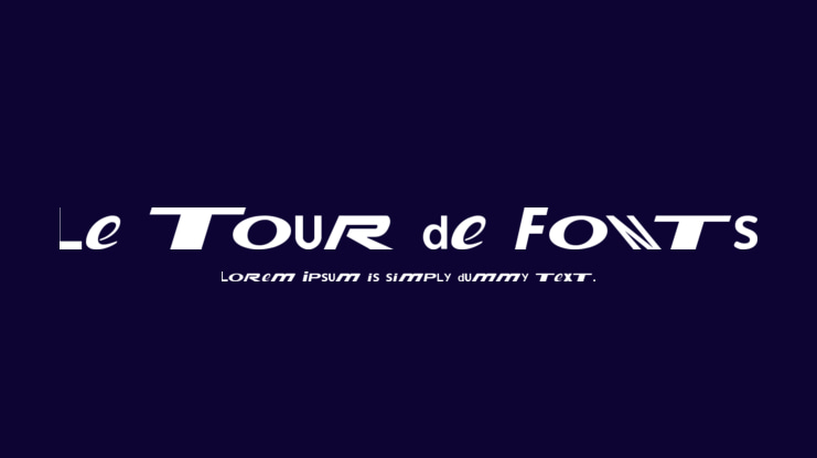 Le Tour de Fonts Font