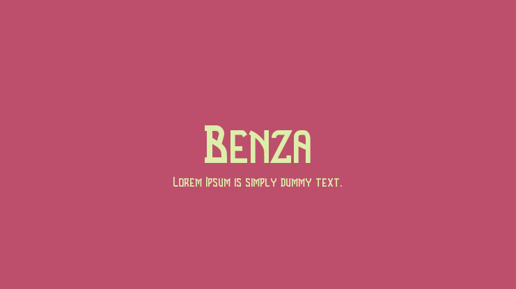 Benza Font