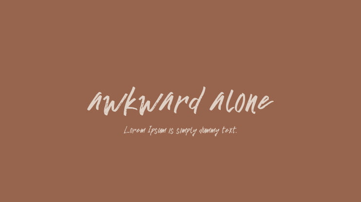 awkward alone Font