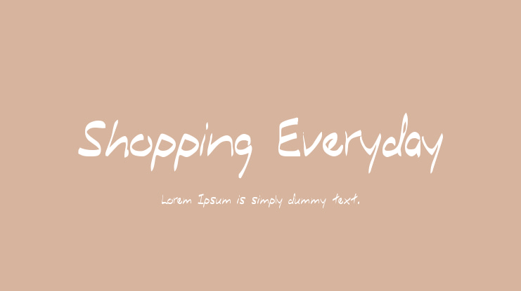 Shopping Everyday Font