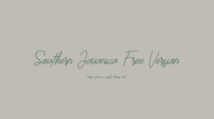 Southern Javanica Free Version Font