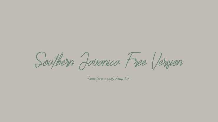 Southern Javanica Free Version Font