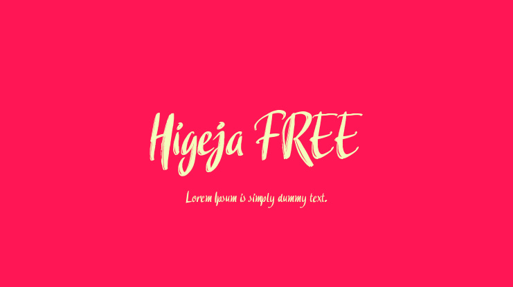 Higeja FREE Font