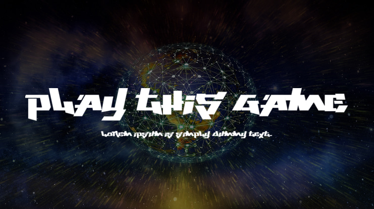 Play This Game Font