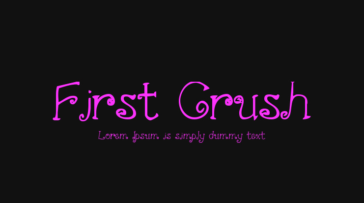 First Crush Font