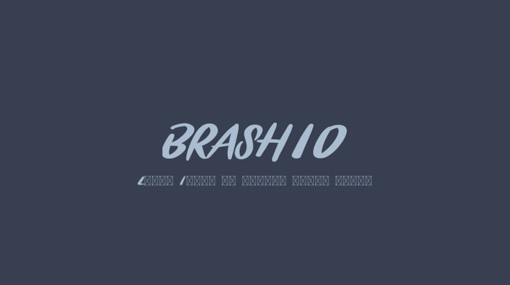 BRASHIO Font