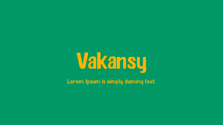 Vakansy Font