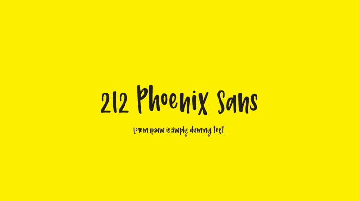 212 Phoenix Sans Font