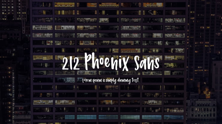 212 Phoenix Sans Font