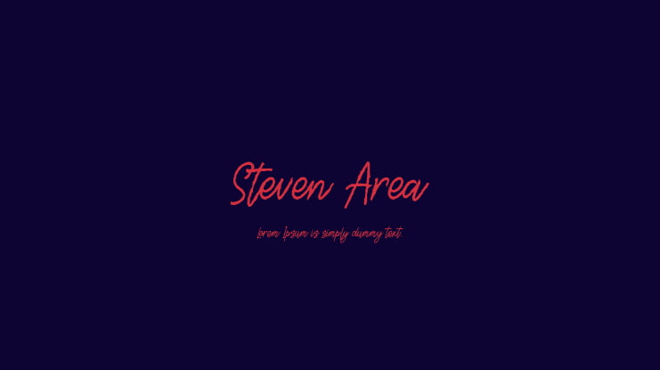 Steven Area Font