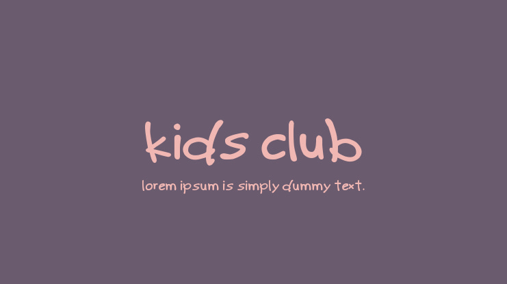 Kids Club Font