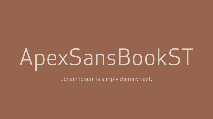 ApexSansBookST Font