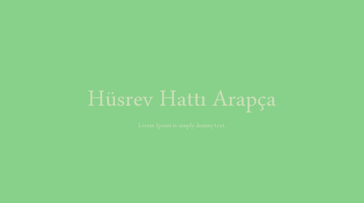 Hüsrev Hattı Arapça Font Family