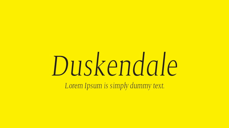 Duskendale Font