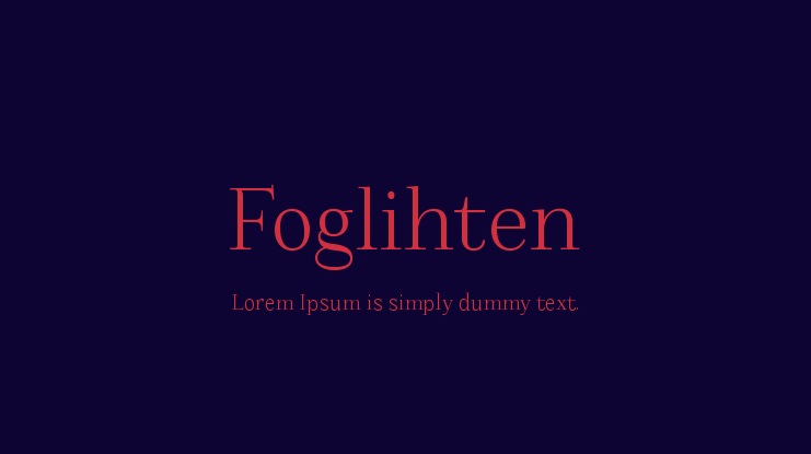 Foglihten Font Family