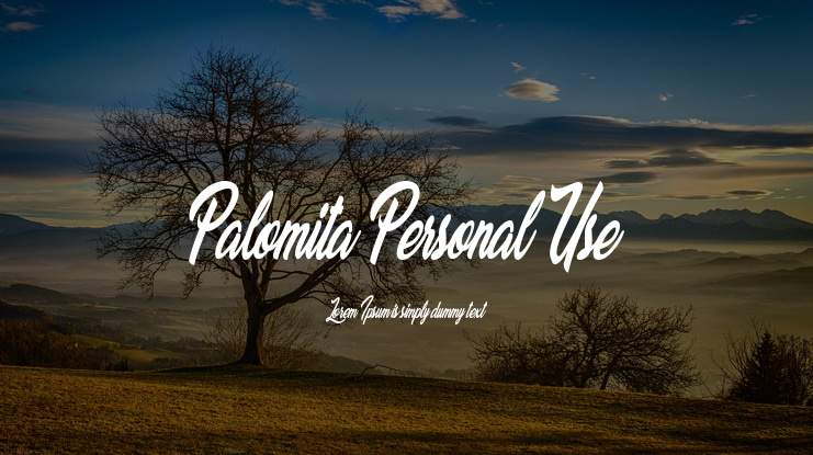 Palomita Personal Use Font