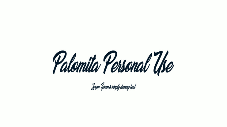 Palomita Personal Use Font