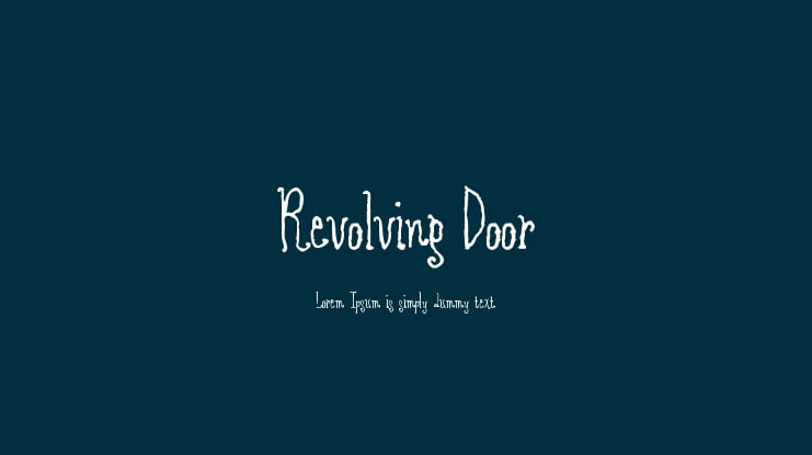 Revolving Door Font