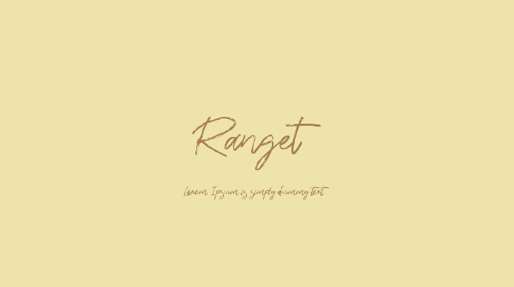 Ranget Font