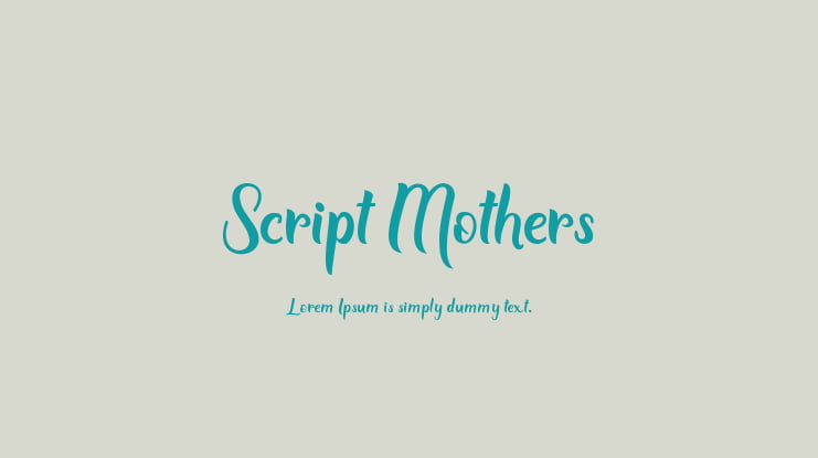 Script Mothers Font