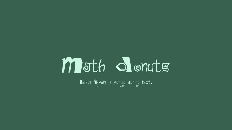 Math Donuts Font