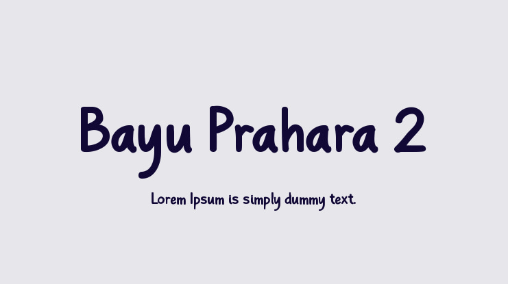 Bayu Prahara 2 Font Family
