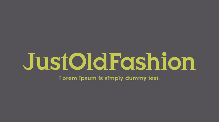 JustOldFashion Font