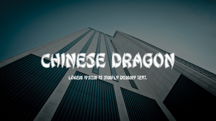 Chinese Dragon Font