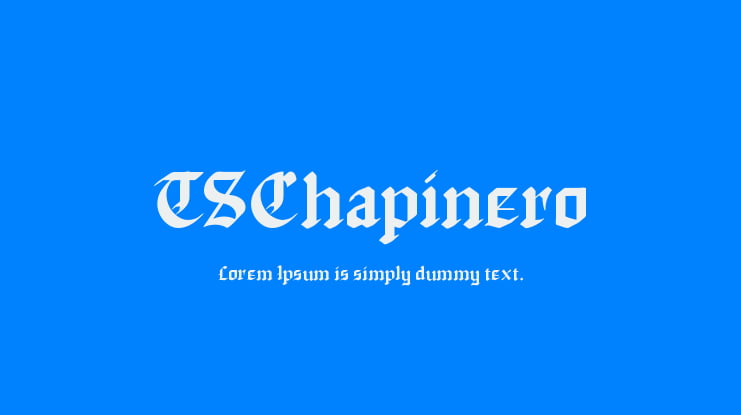 TSChapinero Font
