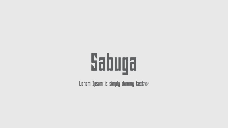 Sabuga Font