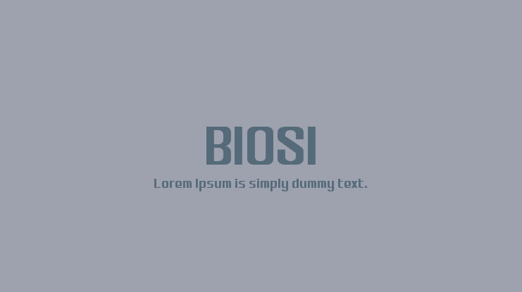 BIOSI Font