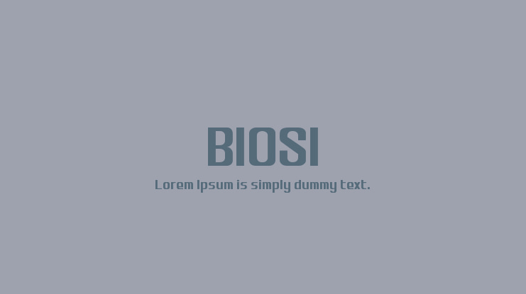 BIOSI Font