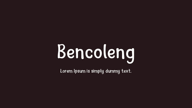 Bencoleng Font